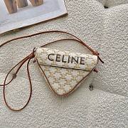 Celine Triangle Bag White 195902 Size 21 × 15 × 4 cm - 1