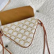 Celine Triangle Bag White 195902 Size 21 × 15 × 4 cm - 3