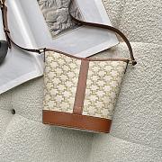 Celine Small Bucket White 191442 Size 20 × 22 × 13 c m - 1