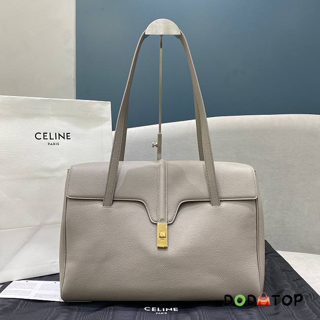 Celine Large 16 Bag Smooth Calfskin Beige 194043 Size 38 x 29 x 17 cm - 1