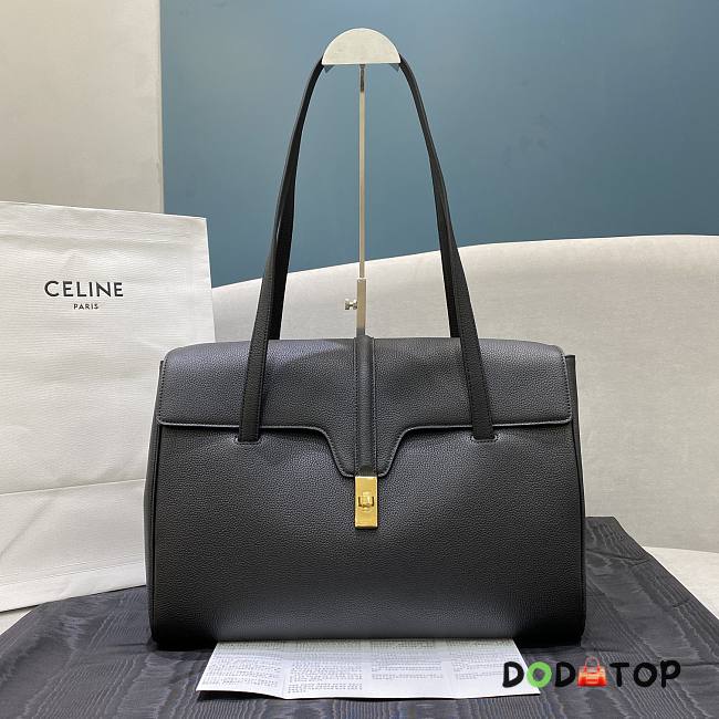 Celine Large 16 Bag Smooth Calfskin Black 194043 Size 38 x 29 x 17 cm - 1