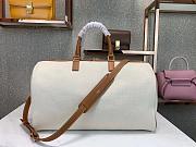 Celine Large Voyage Bag White With Celine Print 191472 Size 50 x 28 x 22.5 cm - 4