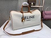 Celine Large Voyage Bag White With Celine Print 191472 Size 50 x 28 x 22.5 cm - 2