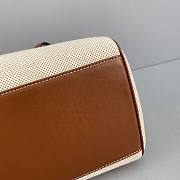 Celine Medium Soft 16 Bag In Calfskin Tan/White 195542 Size 33 x 23 x 14 cm - 6