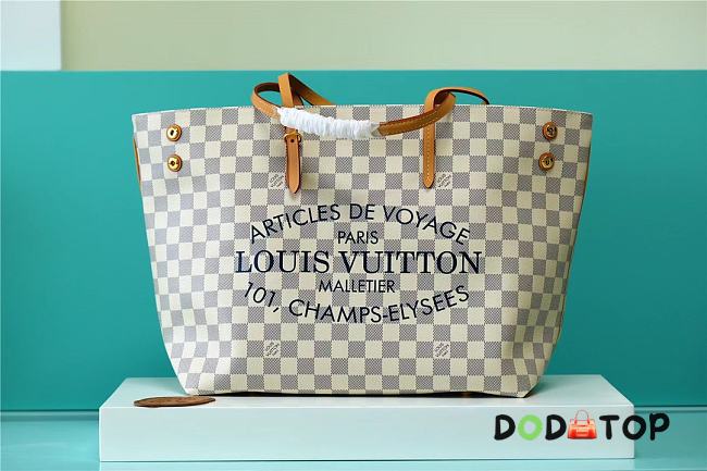 LV Damier Azur Cabas MM Tote Bag N41375 Size 31 x 28 x 15 cm - 1