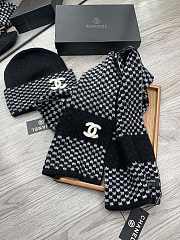 Chanel Set Hat and Scarf Black - 3