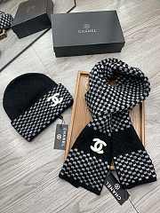 Chanel Set Hat and Scarf Black - 5