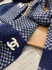 Chanel Set Hat and Scarf Blue - 4