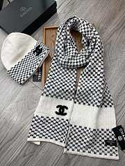 Chanel Set Hat and Scarf White - 6