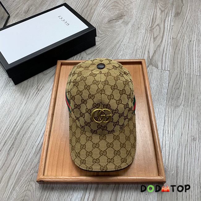 Gucci GG Supreme Beige/Ebony Hat - 1
