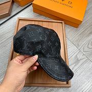 Louis Vuitton Leather Monogram Pattern Hat Black - 6