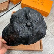 Louis Vuitton Leather Monogram Pattern Hat Black - 3
