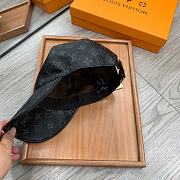 Louis Vuitton Leather Monogram Pattern Hat Black - 2