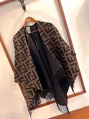 Fendi Multicolour Wool and Cashmere Poncho - 1