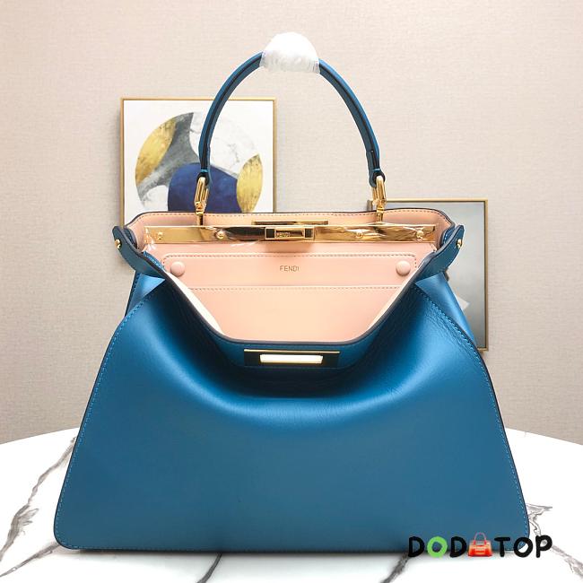 FENDI PEEKABOO ISEEU BLUE 8BN321 SIZE 33.5 x 25.5 x 13 CM - 1