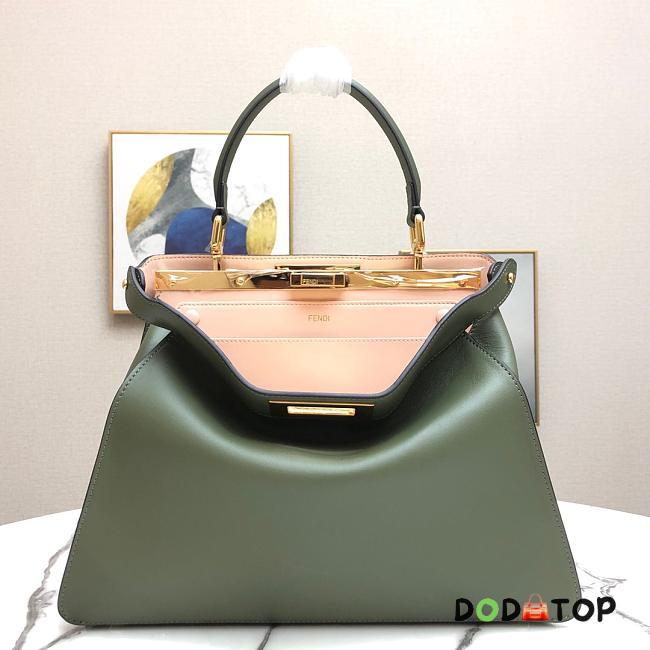 FENDI PEEKABOO ISEEU KHAKI GREEN 8BN321 SIZE 33.5 x 25.5 x 13 CM - 1