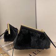 Fendi First Small Black Mink 8BP129 Size 26 x 18 x 9.5 cm - 3