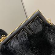 Fendi First Small Black Mink 8BP129 Size 26 x 18 x 9.5 cm - 5