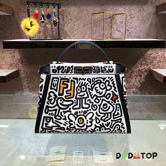 Fendi Peekaboo Mr.Doodle Bag 8BN321 Size 33 cm - 1