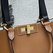 Fendi Peekaboo X-Lite Large Full Brown Leather 8BH374 Size 41 x 29 x 11 cm - 2
