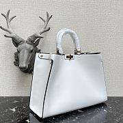Fendi Peekaboo X-Lite Large Full White Leather 8BH374 Size 41 x 29 x 11 cm - 3