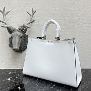 Fendi Peekaboo X-Lite Large Full White Leather 8BH374 Size 41 x 29 x 11 cm - 2