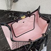 Fendi Peekaboo X-Tote Black & Pink 8BH374 Size 41 x 29 x 14 cm - 2