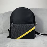 Fendi Panelled Backpack Black/Yellow Size 33 x 38 x 16 cm - 1