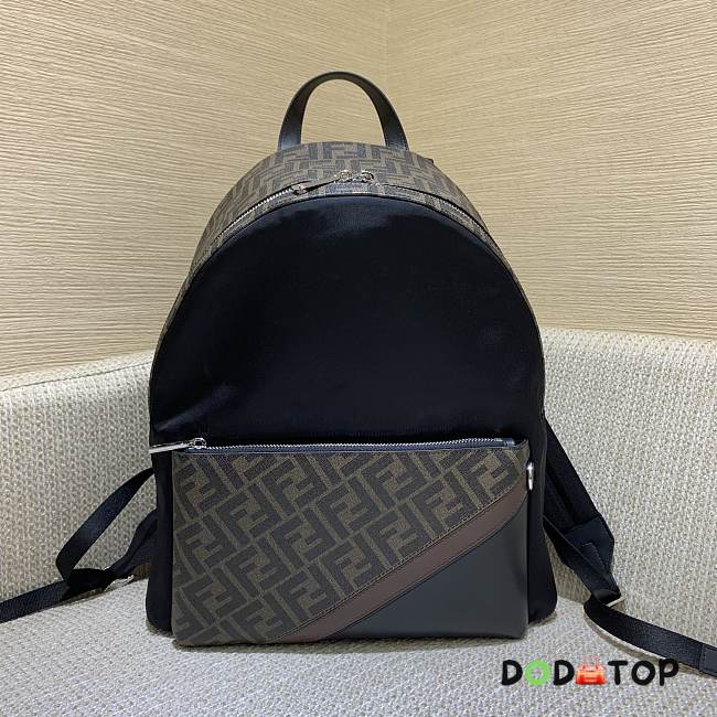 Fendi Panelled Backpack Black/Brown Size 33 x 38 x 16 cm - 1