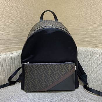 Fendi Panelled Backpack Black/Brown Size 33 x 38 x 16 cm