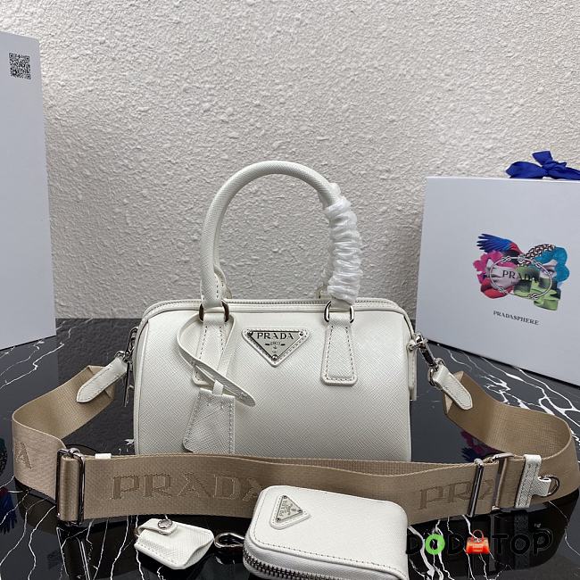 Prada Re-Edition 2005 Nylon Bag White 1BB846 Size 20 x 11 x 11.5 cm - 1