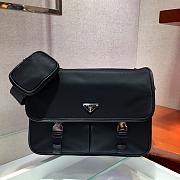 Prada Nylon and Saffiano Leather Black 2VD768 Size 32 cm - 1