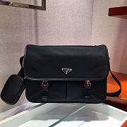 Prada Nylon and Saffiano Leather Black 2VD768 Size 32 cm - 5