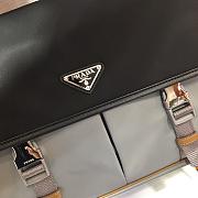 Prada Nylon and Saffiano Leather Black/Gray 2VD768 Size 32 cm - 4
