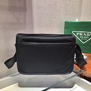 Prada Small Nylon and Saffiano Leather Bag Black/Gray 2VD769 Size 26 cm - 3