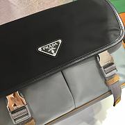 Prada Small Nylon and Saffiano Leather Bag Black/Gray 2VD769 Size 26 cm - 2