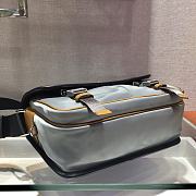 Prada Small Nylon and Saffiano Leather Bag Black/Gray 2VD769 Size 26 cm - 6
