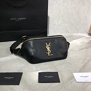 YSL Classic Grain Leather Belt Bag Gold-tone Metal 569737 Size 25 × 14 × 3.5 cm - 1