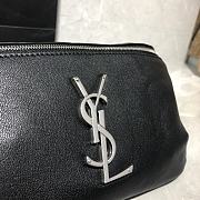 YSL Classic Grain Leather Belt Bag Silver-tone Metal 569737 Size 25 × 14 × 3.5 cm - 4