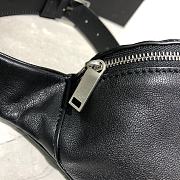 YSL Classic Grain Leather Belt Bag Silver-tone Metal 569737 Size 25 × 14 × 3.5 cm - 2