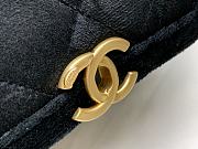 Chanel Mini Flap Bag Black Velvet AS2597 Size 19 x 15 x 6 cm - 6