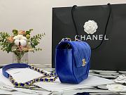 Chanel Mini Flap Bag Blue Velvet AS2597 Size 19 x 15 x 6 cm - 2