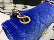 Chanel Mini Flap Bag Blue Velvet AS2597 Size 19 x 15 x 6 cm - 5