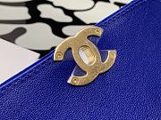 Chanel Mini Flap Bag Blue Velvet AS2597 Size 19 x 15 x 6 cm - 6