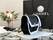 Chanel Mini Flap Bag Black/White Velvet AS2597 Size 19 x 15 x 6 cm - 3