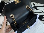 Chanel Mini Flap Bag Black/White Velvet AS2597 Size 19 x 15 x 6 cm - 6
