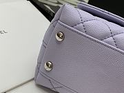 Chanel Small Coco Handle Light Purple Caviar & Iridescent Metal Size 23 cm - 5