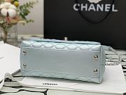 Chanel Small Coco Handle Light Blue Caviar & Iridescent Metal Size 23 cm - 5