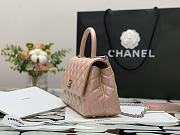 Chanel Small Coco Handle Light Pink Caviar & Iridescent Metal Size 23 cm - 6