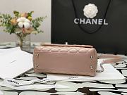 Chanel Small Coco Handle Light Pink Caviar & Iridescent Metal Size 23 cm - 5